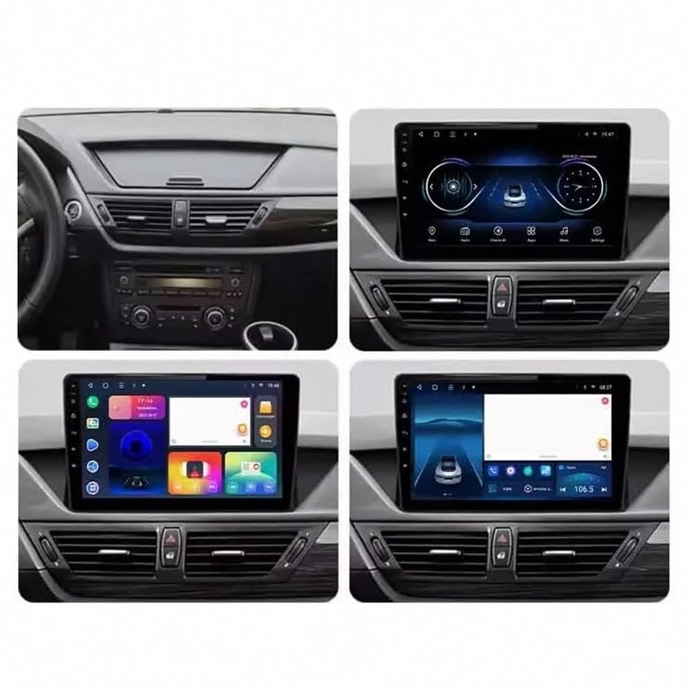 Touchscreen Auto Radio per BMW X1 E84 2009-2015 Wireless Carplay Android Auto Stereo Bluetooth Ips con Pantalla Táctil con Gps Navigatore/Swc/Mirror, 4 Nucleo 1G+32G