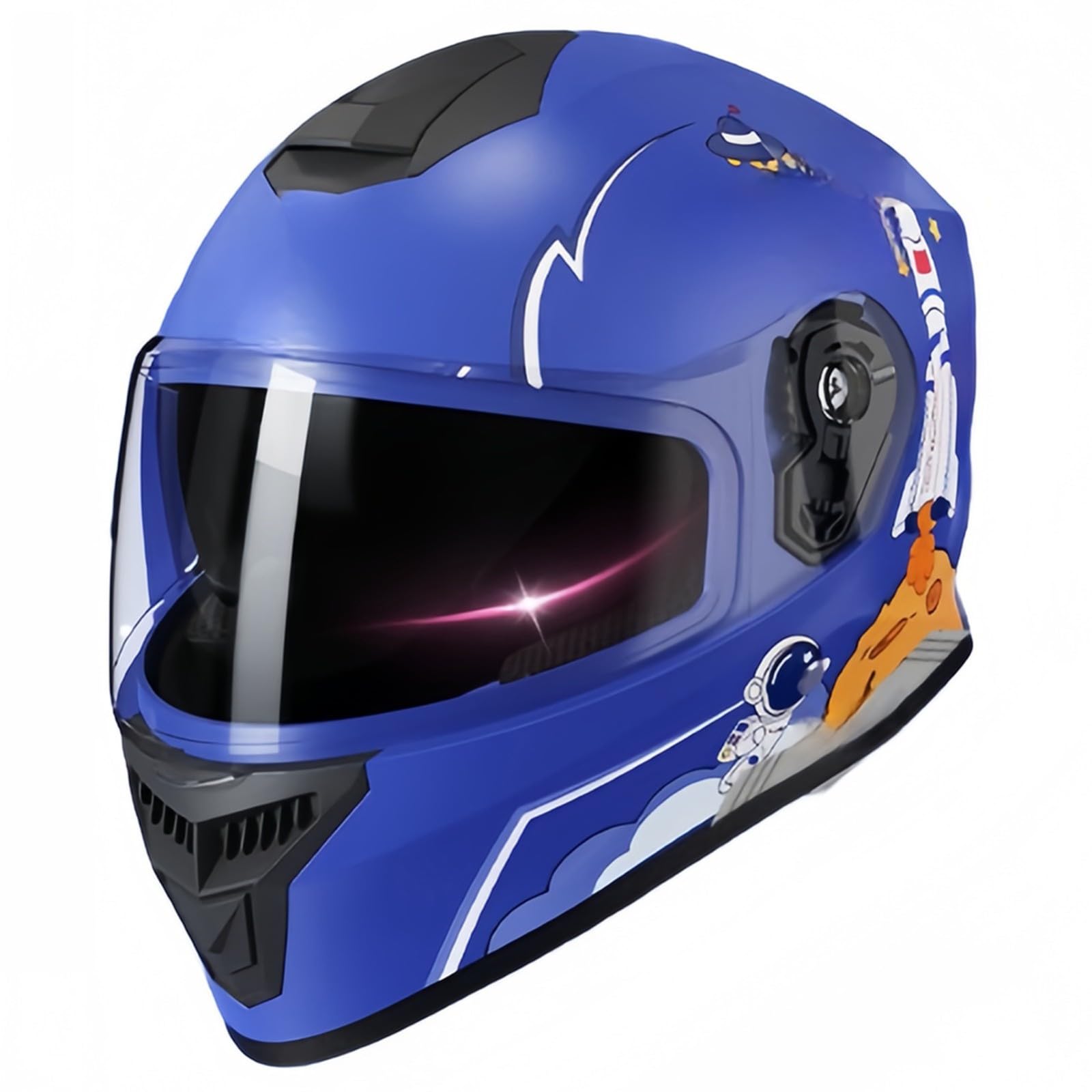 Kid Full Face Motorbike Hel-Mes for Ages 3-12,Dirtbike ATV Bicycle Go-Kart Electric Scooter Hel-Met for Youth Child for Bicycle Moped A1,50-55cm