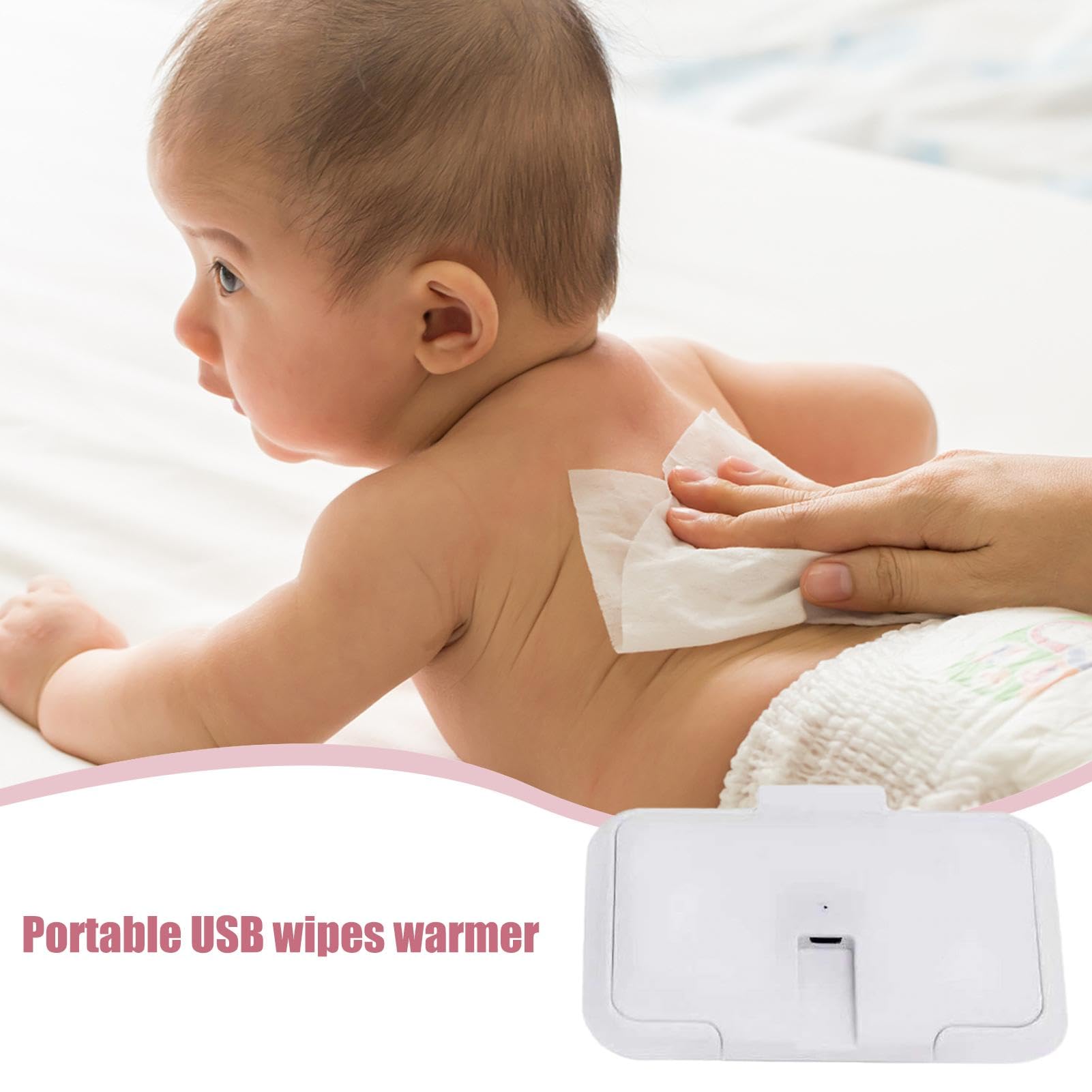 Calentador de toallitas para bebés,Calentador de toallitas húmedas ultra fino para toallitas de bebé - Calentador de toallas húmedas de gran capacidad para bebés, almohadilla térmica de papel, caja de