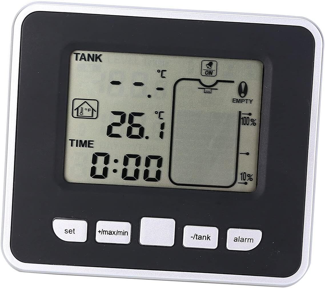 Ultrasonic Water Tank Level Meter Temperature Sensor Low Battery Indicator Instruments Analysis Tools