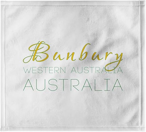 Miniatura 7 de 3dRose - Alexis Design - Australian Cities - Bunbury Western Australia National Colors Patriot Home Town Design - Towels (twl-310546-1)
