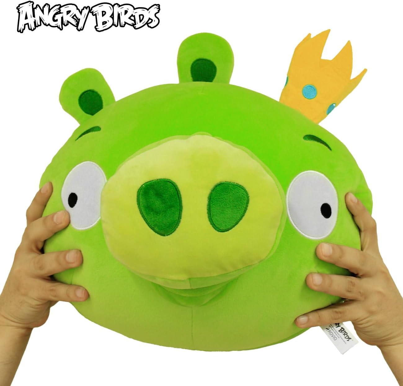Angry Birds Green King Pig Plush Toy – 15” Mega Size Stuffed Animal for Kids & Collectors