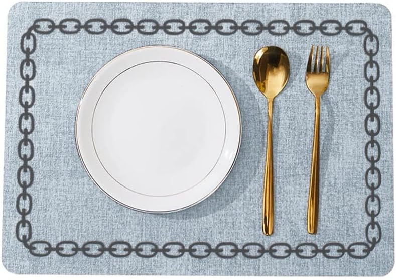 Fabric Placemats Ins Wind Print Insulation Mat Scandinavian Western Table Mat Double-Sided Plate Mat(E)