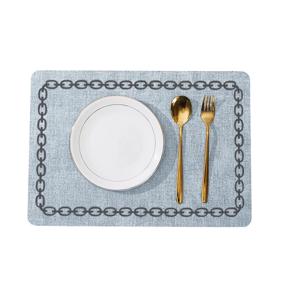 IANSHFKN Fabric Placemats Ins Wind Print Insulation Mat Scandinavian Western Table Double-sided Plate