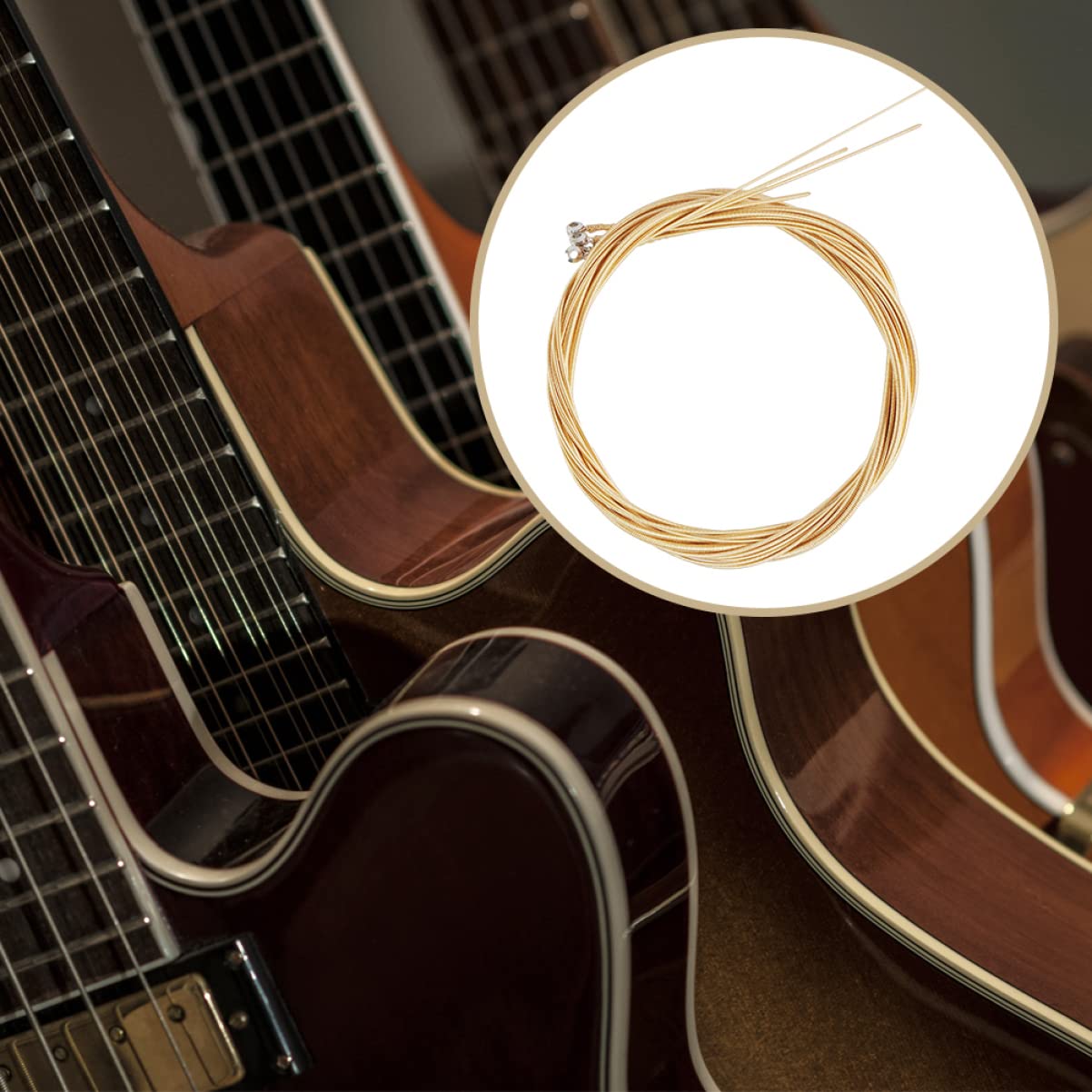 Alasum 5 zestawów strun basowych struny muzyk struny zamienne do basów struny instrumentu basowego standardowe struny napinające gitara basowa akcesoria ukulele części basowe akcesoria basowe mosiądz