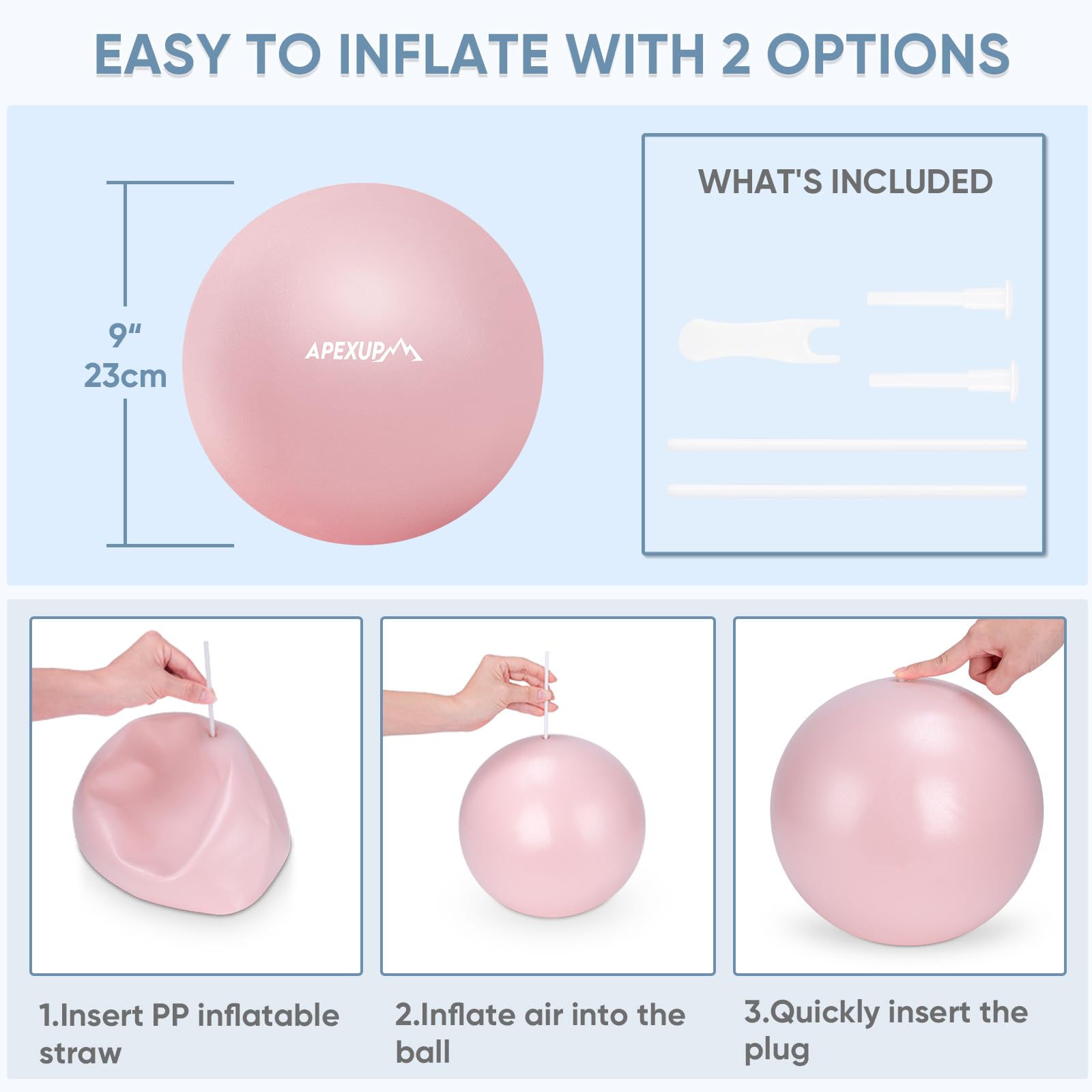 APEXUP Pilates Ball - Balance & Core Workout -6 APEXUP Pilates Ball - Balance & Core Workout -6
