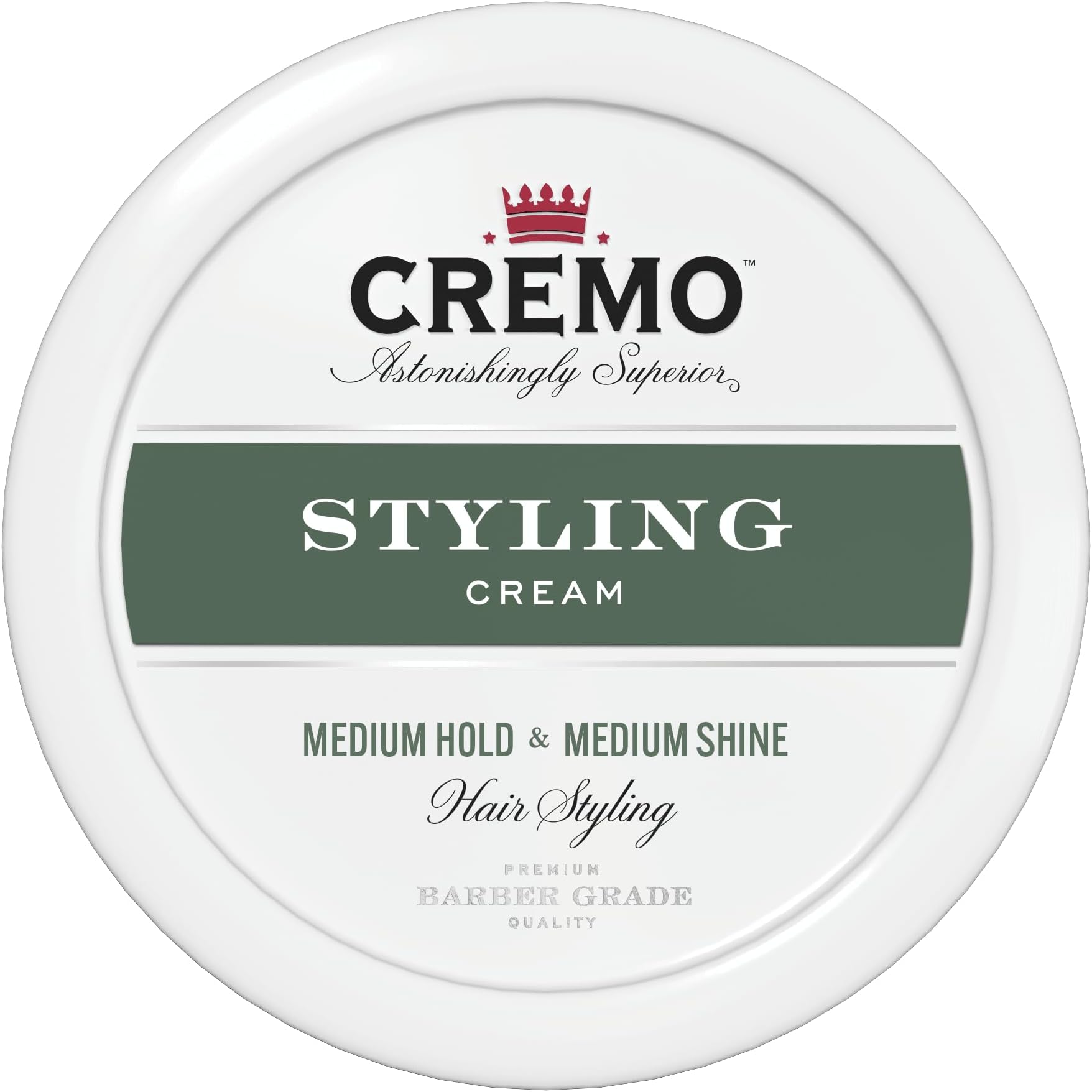 Barber Grade Hair Styling Cream For Men - Medium Hold & Medium Shine - 113g