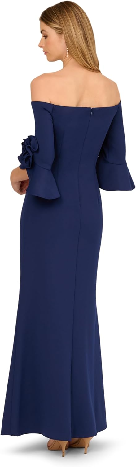 Adrianna Papell Printed Satin Dress