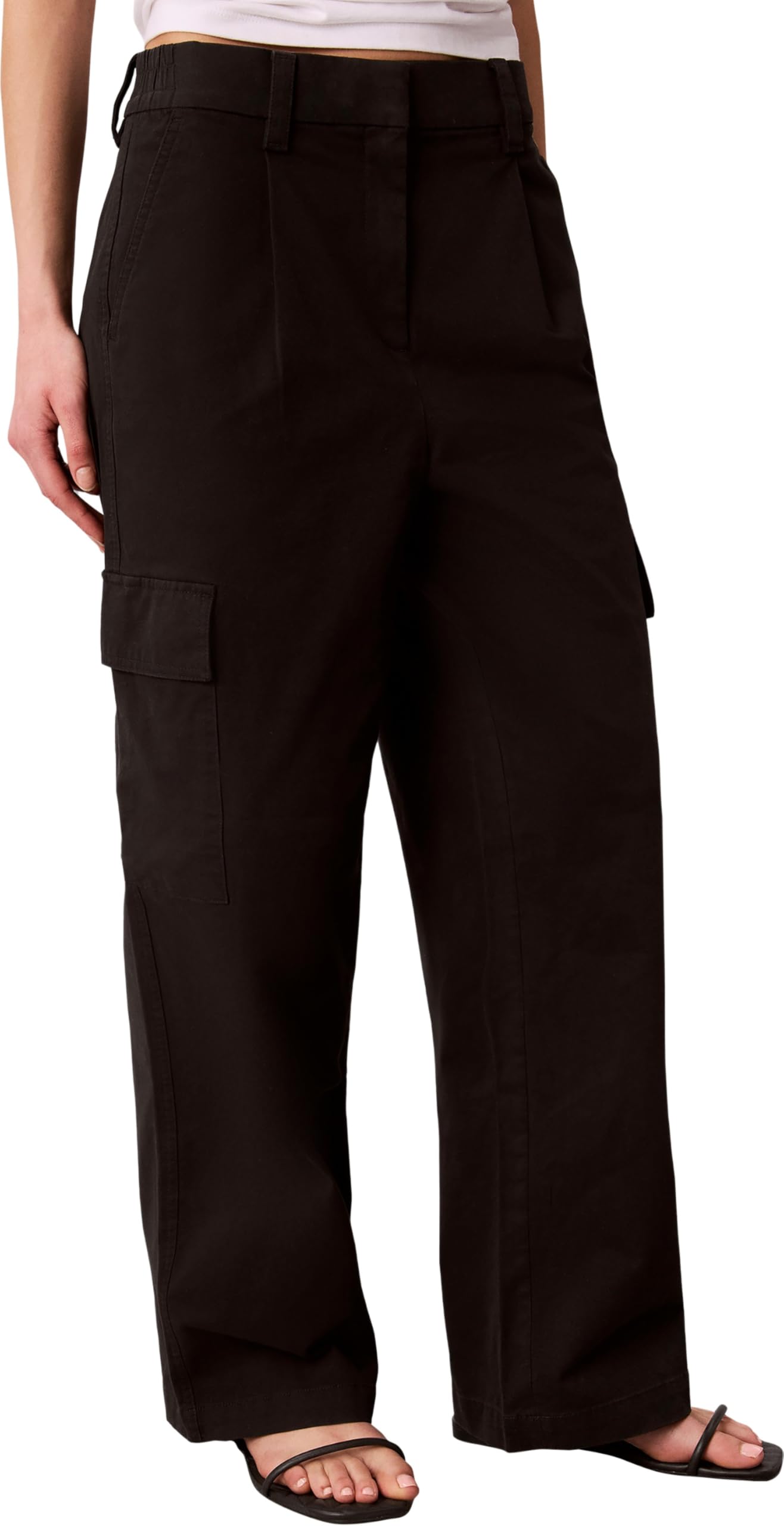 Calvin Klein - Cotton Ewaist Cargo Pant Lv047f623g, Pantaloni Casual Donna