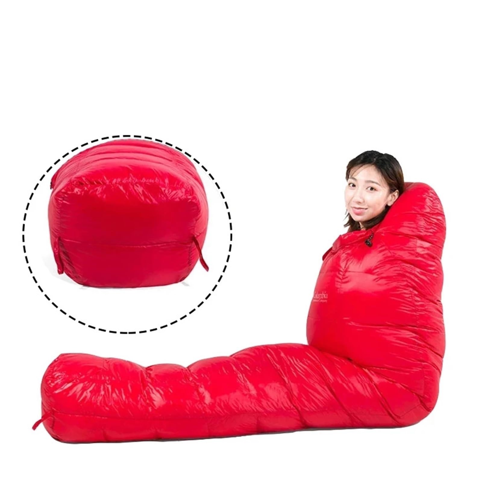 Sacco A Pelo da Campeggio White Goose Down Sleeping Bag Camping Sleeping Bag Goose Down Filled Men Sleeping Bag Warm for Travel Hiking Bag per Campeggio, Viaggi