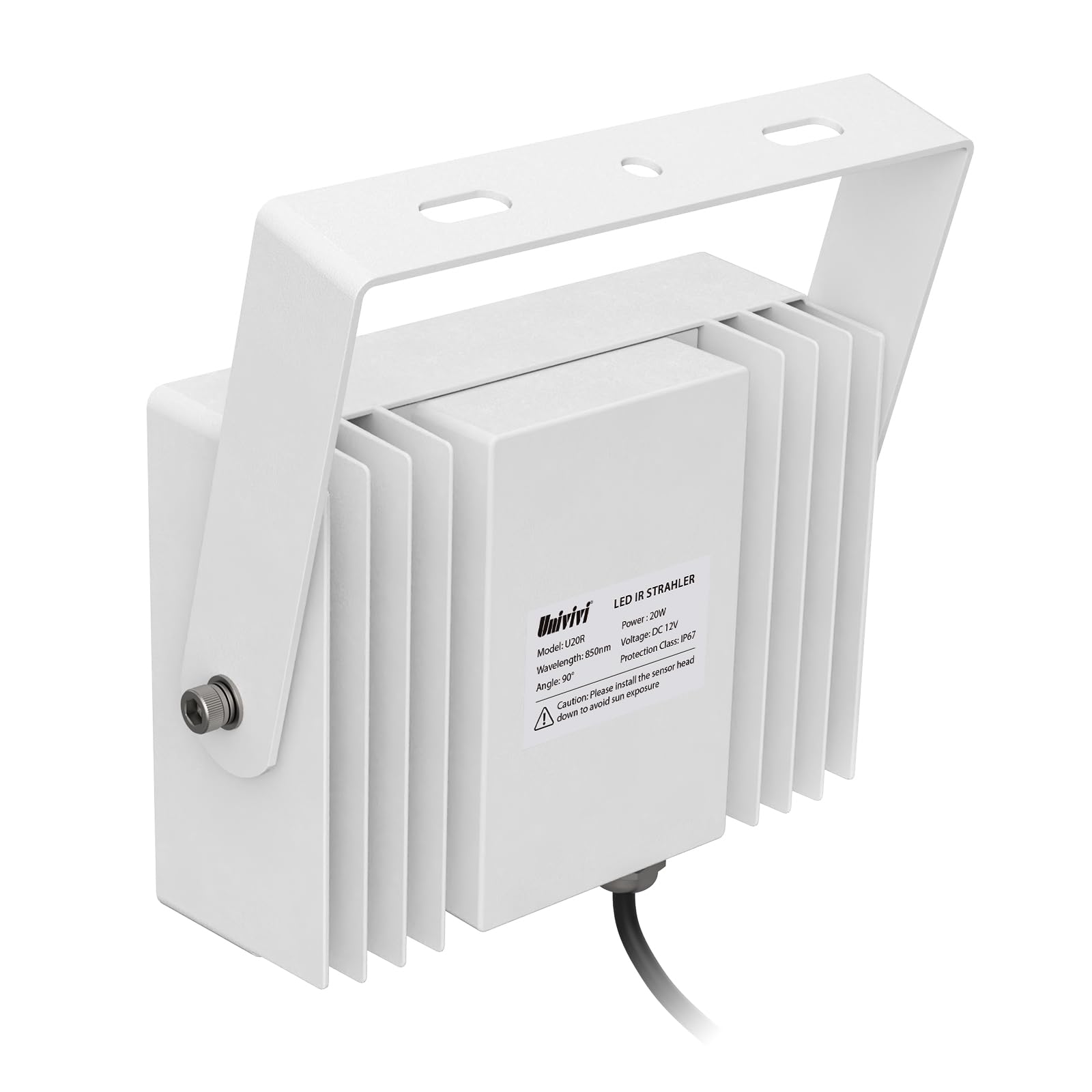 Univivi IR Strahler 20 LEDs, 850nm Beleuchter mit großer Reichweite