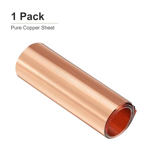 Miniatura 6 de DTGN Hojas de cobre puro de 39.370 x 3.937 x 0.000 in (LxWxT) - 1 paquete - Buenas para hacer piezas de maquinaria - placas de cobre de metal