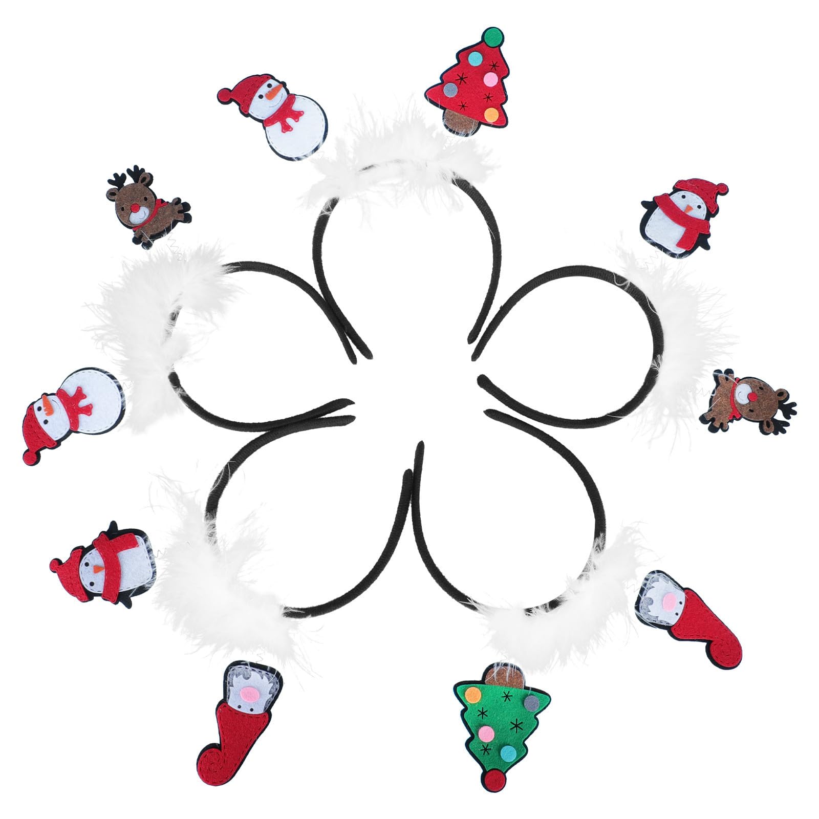 20 Stück Weihnachts Haarreifen Flauschig aus Plüsch, Weihnachten Event