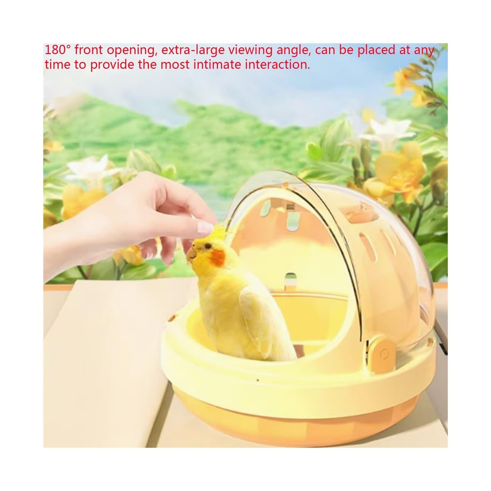 Gabbia Bird Gabbia for Uccelli da asporto for pappagalli, Speciale for Uccelli, Portatile, Borsa for Uccelli, Portatile Bird Cage(Yellow)