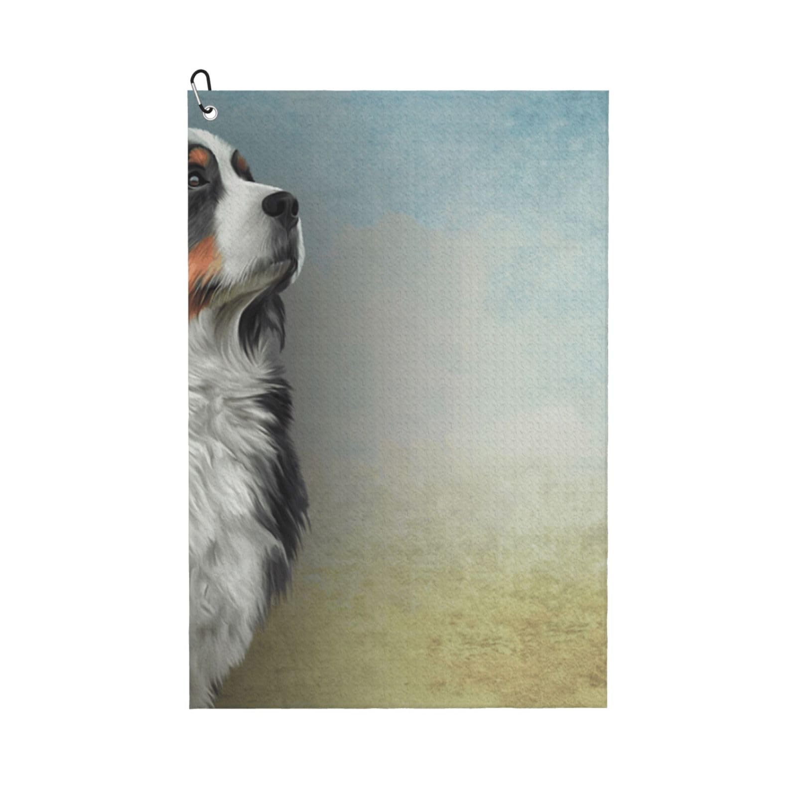 Hnnkloy Bernese Mountain Dog, 16x24 in Portable Waffle Golf Towels with Carabiner Clip for Golf Bag