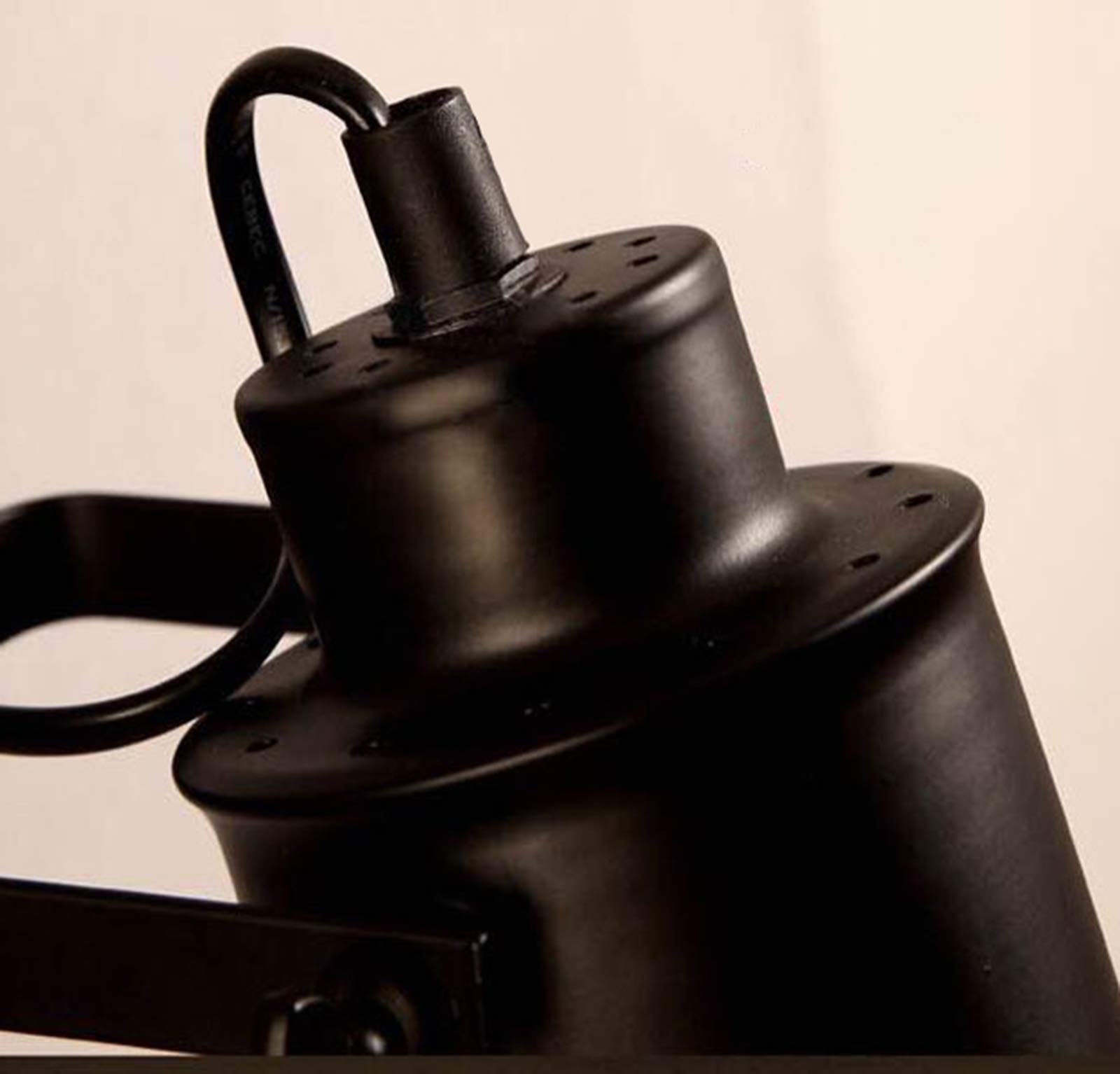 WXKAGF Lampade da Parete Industriali Nere con Interruttore, Lampade da Parete Vintage retrò per Camera da Letto con Spina, Lampada da Parete E27 per Interni Soggiorno con Cavo da 1,8 m e Illuminazione