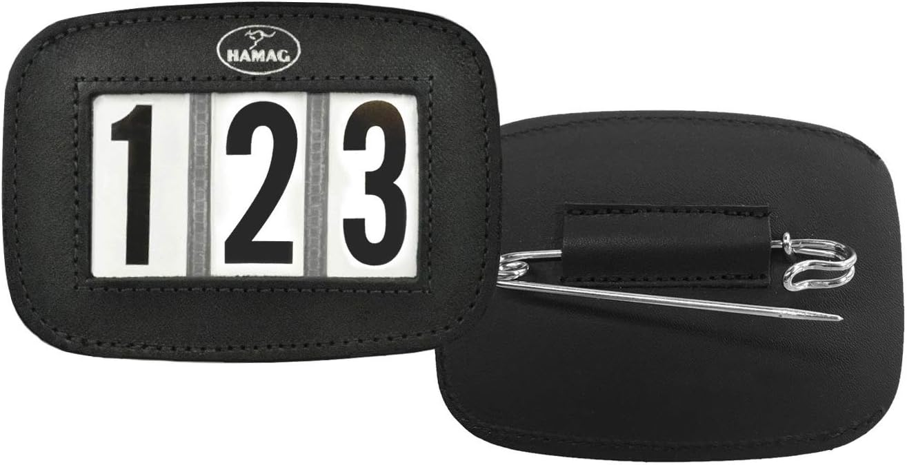 Hamag Leather Saddle Pad Number Holder Black (Black) Amazon.co.uk