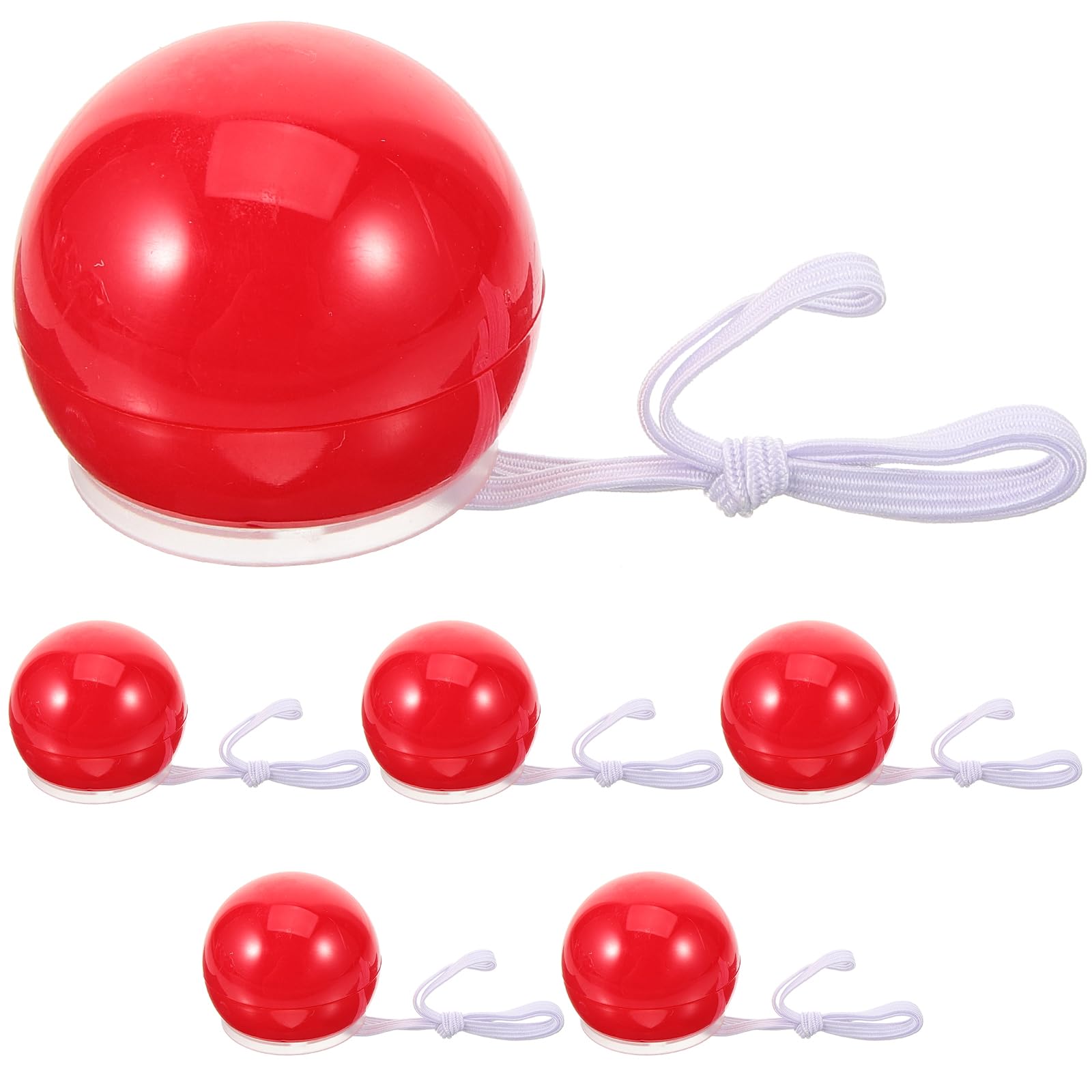 Tomaibaby Light up Red Nose: 6PCS Glowing Reindeer Nose with LED Light - Clown Costume Accessories for Christmas Halloween Party Cosplay Masquerade Stage Dress up Props