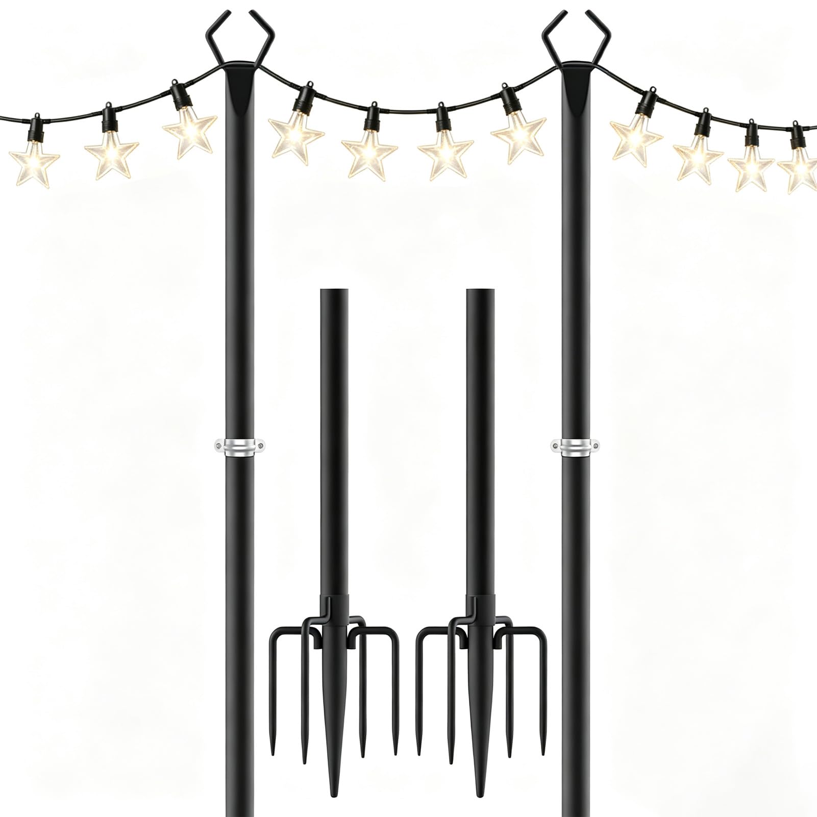 BigKing Poteau éclairage Extérieur Guirlande Lumineuse Pour Jardin Terrasse