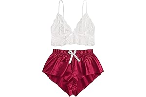 2pc Plus Size Women's Sexy See-Through Lace Lingerie