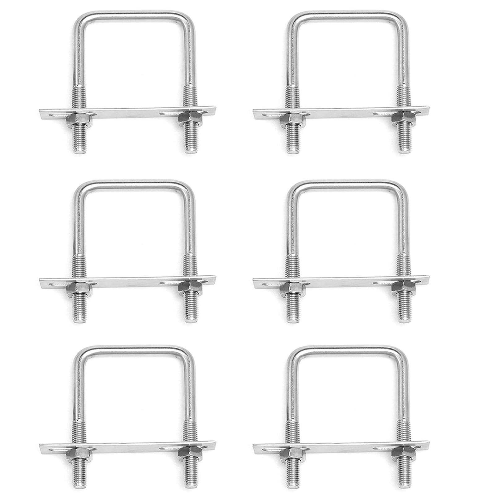 Bulloni A U In Acciaio Inox M6 X 65mm - Confezione Da 6 Pezzi Con Dadi E Rondelle Per Fissaggio Tubi - Foto 4