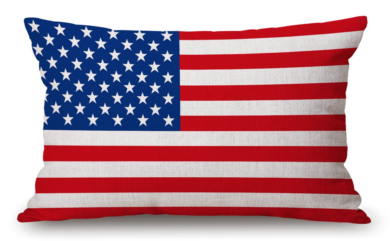 AGAYNA Set di 2 federe per cuscini con stelle patriottiche rosse e blu bianche, decorazione per esterni, per divano, giorno dell'indipendenza, giorno della commemorazione, per divano e letto, 2 pezzi