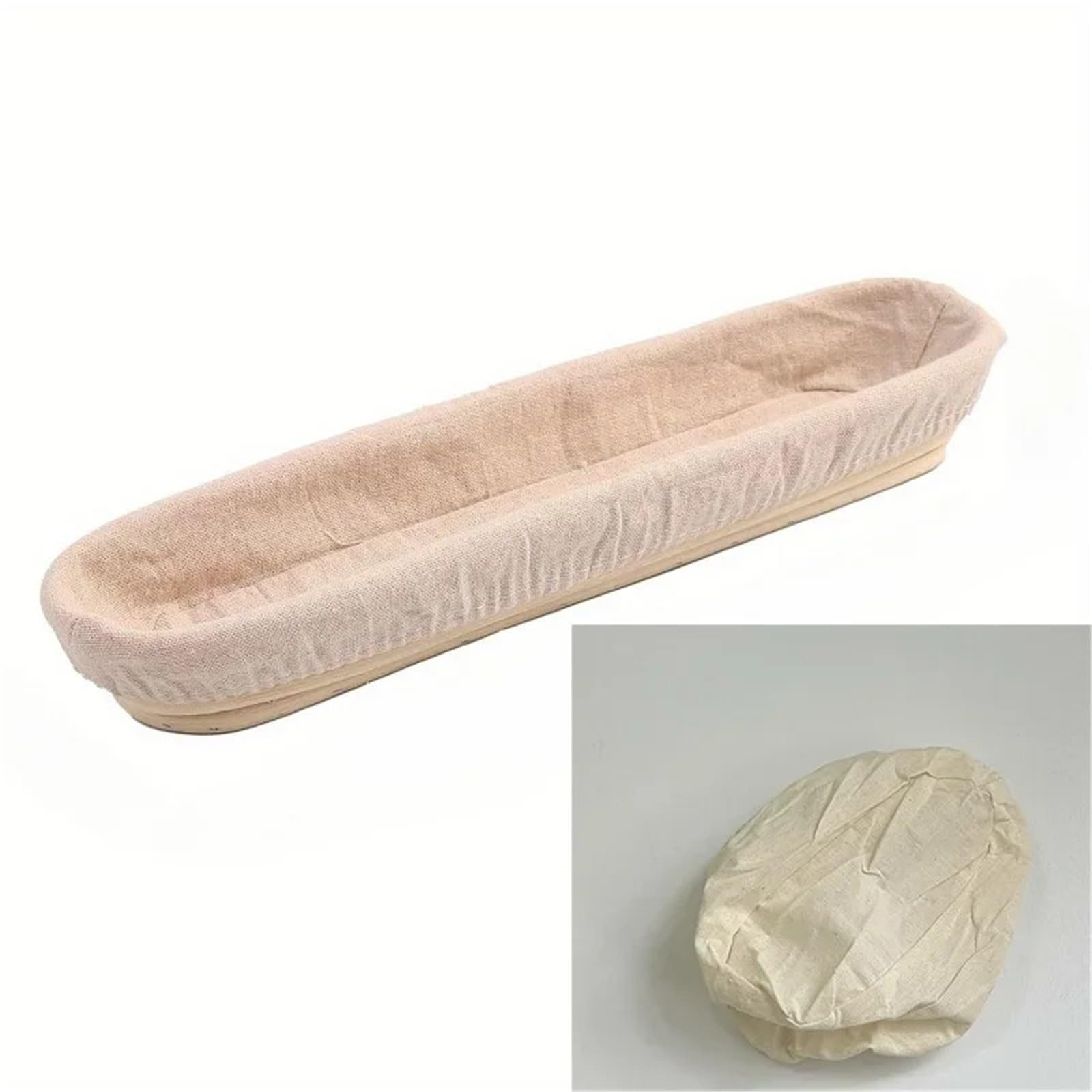 Cesta Para Fermentar Pan Cesta de prueba, cesta de pan, cuencos de prueba con forro de tela for ocasiones especiales y hogar(34X10X5.5CM)