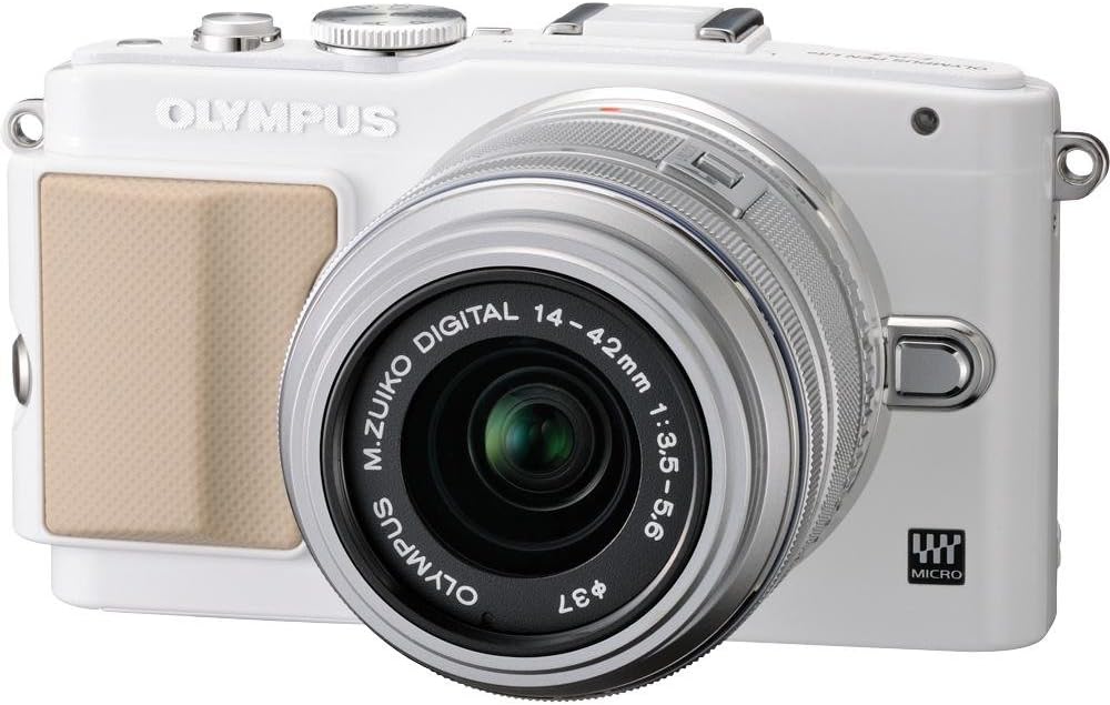 Olympus E-PL5 Mirrorless Digital Camera with 14-42mm Lens, front view