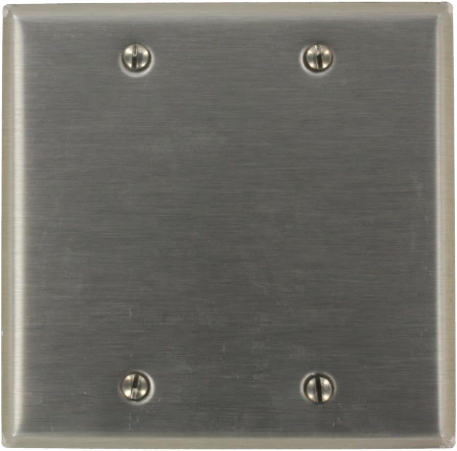 Leviton 84025-40 FW SS WP 2G BLANK BOX MNT STD SIZE NM