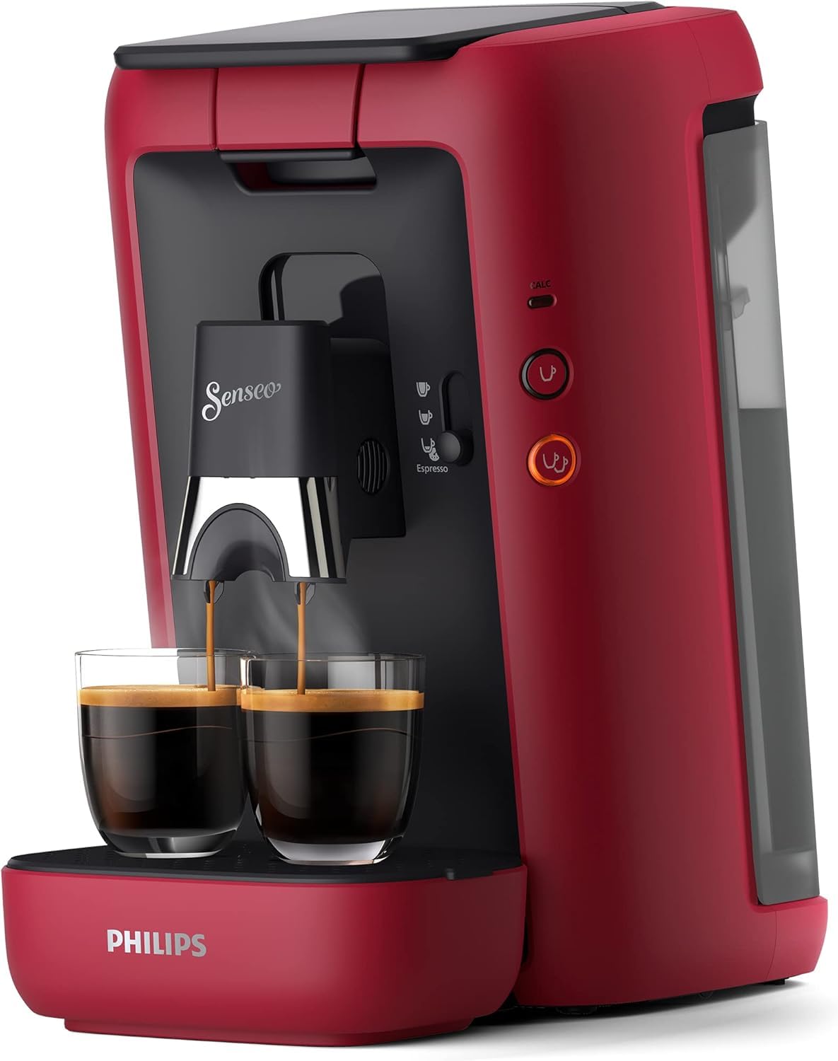 PHILIPS Senseo Maestro Kaffeepadmaschine, rot, 3 Spezialitäten