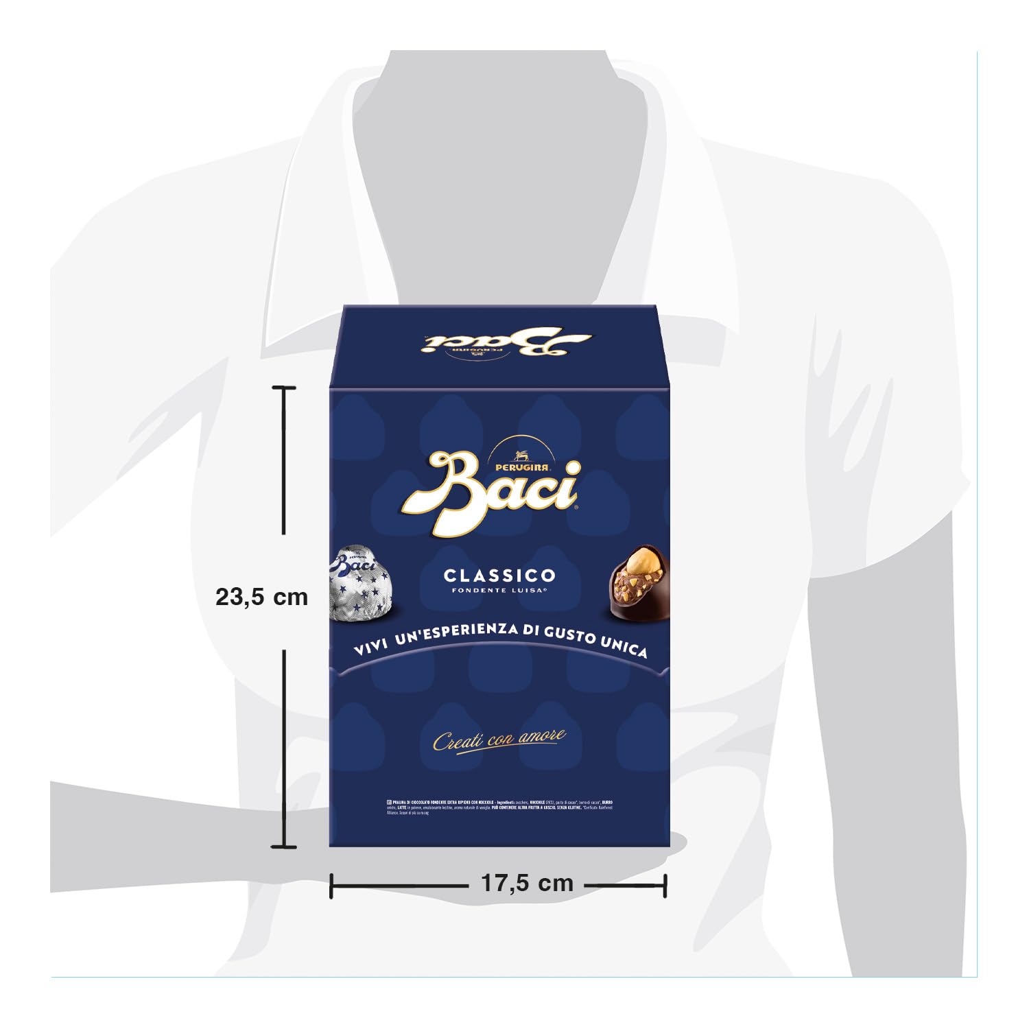 BACI PERUGINA Classico Cioccolatini Fondenti ripieni al Gianduia, Scatola 2,4kg