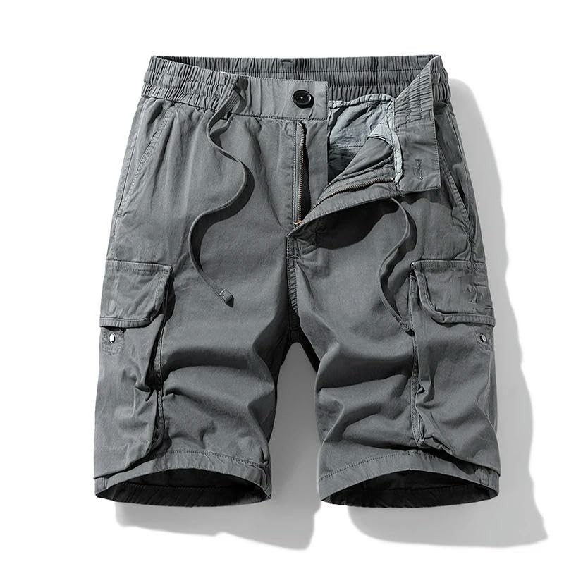 Pantalones cortos cargo de algodón para hombre, con múltiples bolsillos, estilo táctico, transpirables