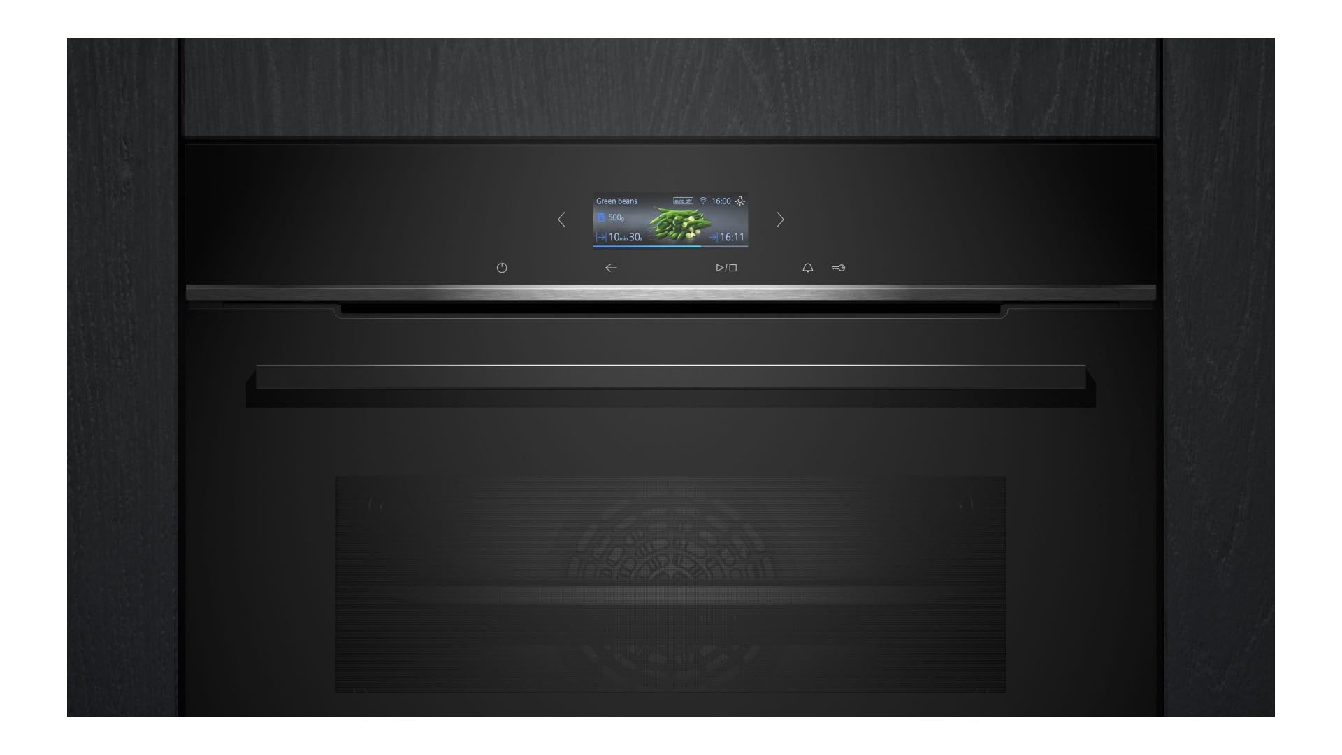 Siemens HB734G1B1 iQ700 - Horno empotrable inteligente, 60 x 60 cm, fabricado en Alemania, negro, ecoClean & humidClean, autolimpieza, Air Fry, programas automáticos, pantalla táctil a color,