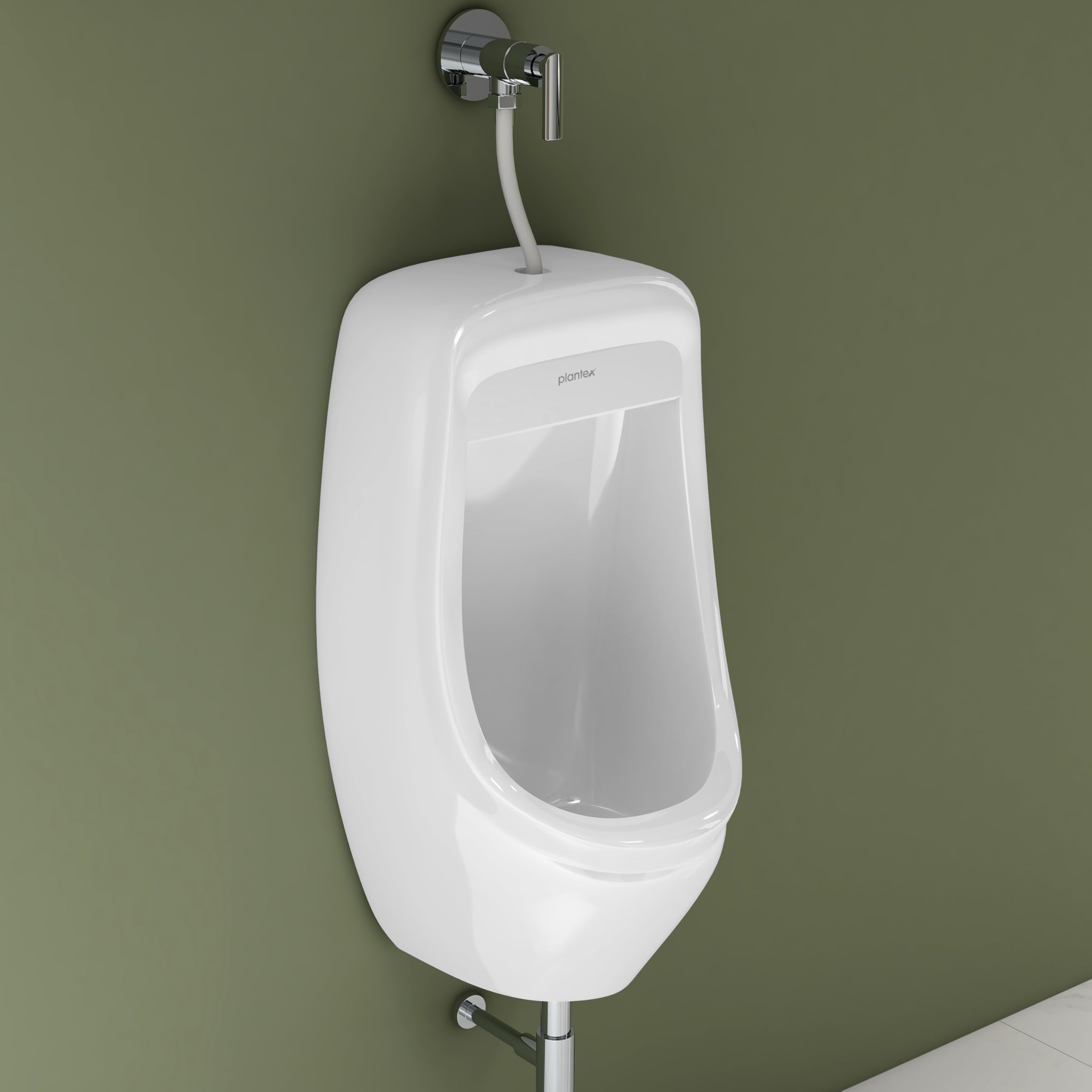 Plantex Premium Wall Mount Large Urinal Pot for Gents/Male/Boy/Men Toilet for Washroom - (White, Loki)-image-26
