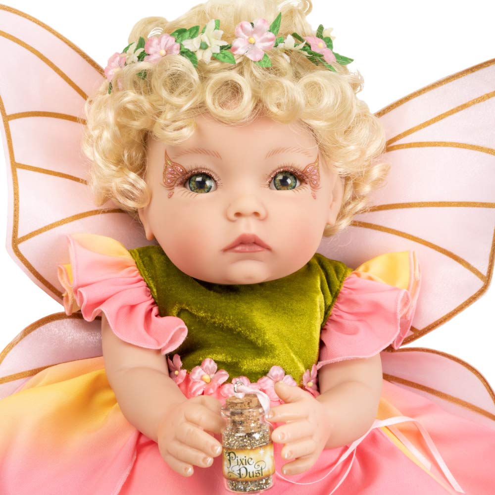 Paradise Galleries Reborn Baby Fairy Doll - Petal Pixie, 16 inch