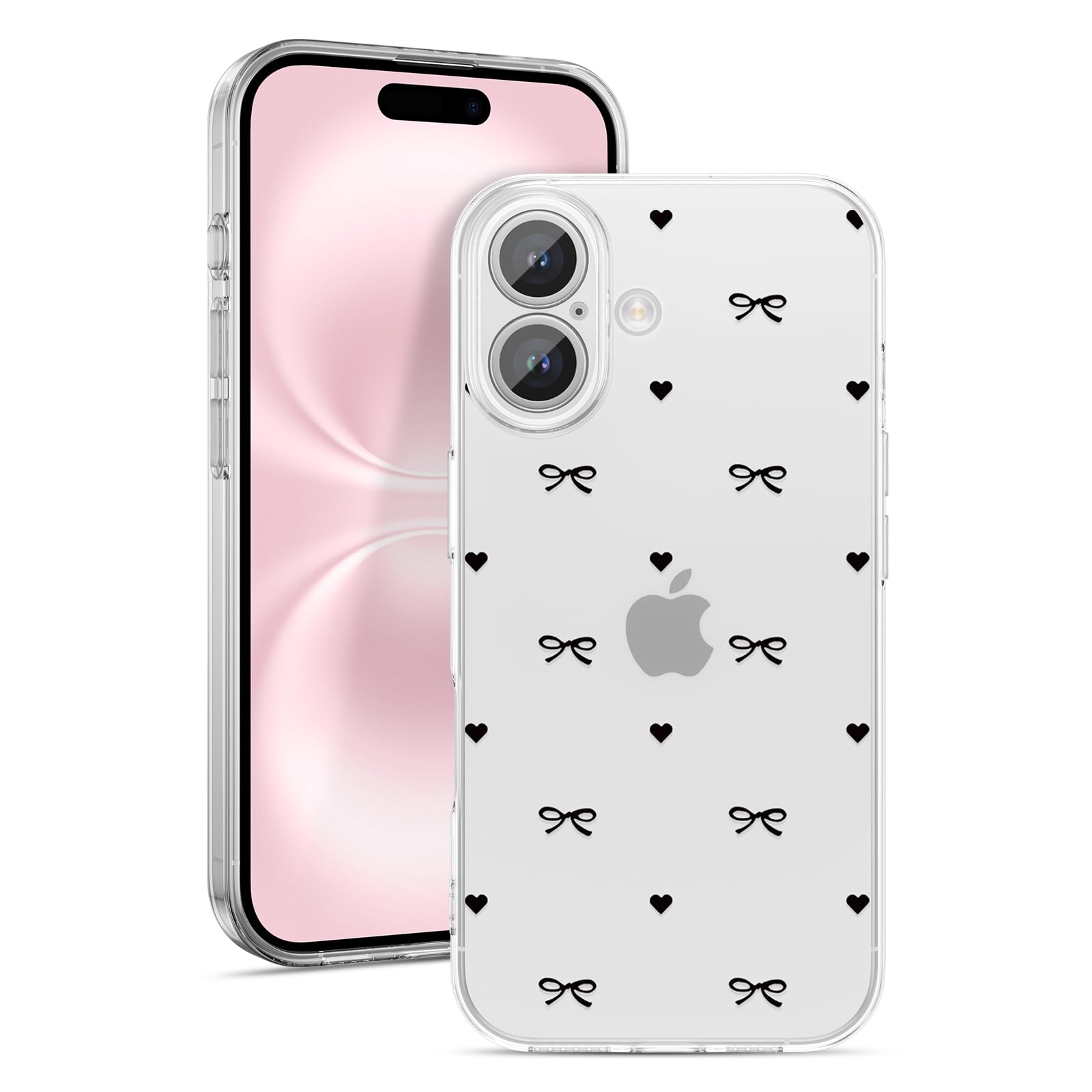 ZTOFERA Klare Hülle mit Schleife für iPhone 16 Series