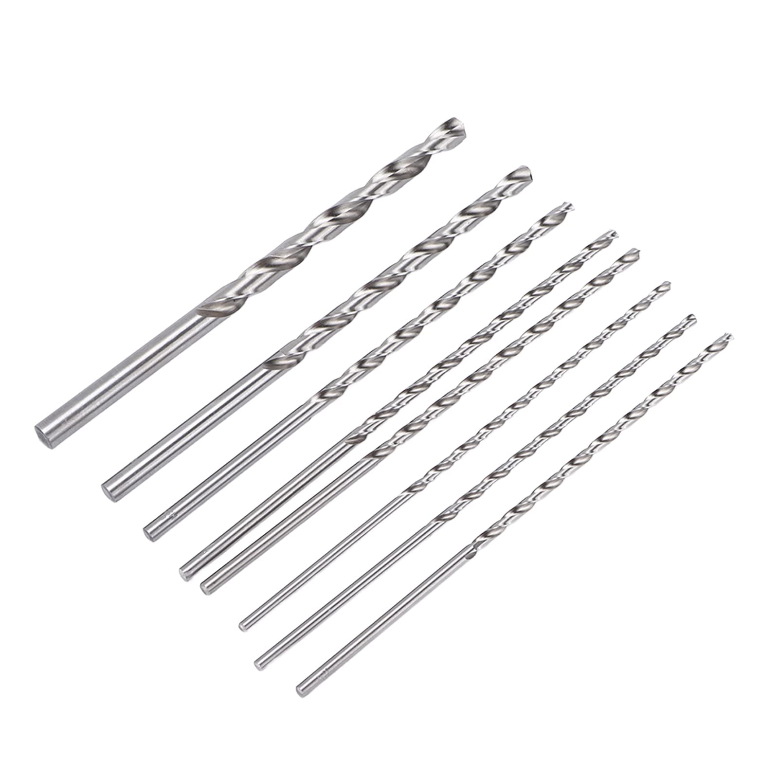 ViaGasaFamido Jeu de Forets HSS 8 Pièces, Extra Longs 200mm pour le Travail du Métal et du Bois, Coupe de Précision de 4mm à 10mm pour les Professionnels