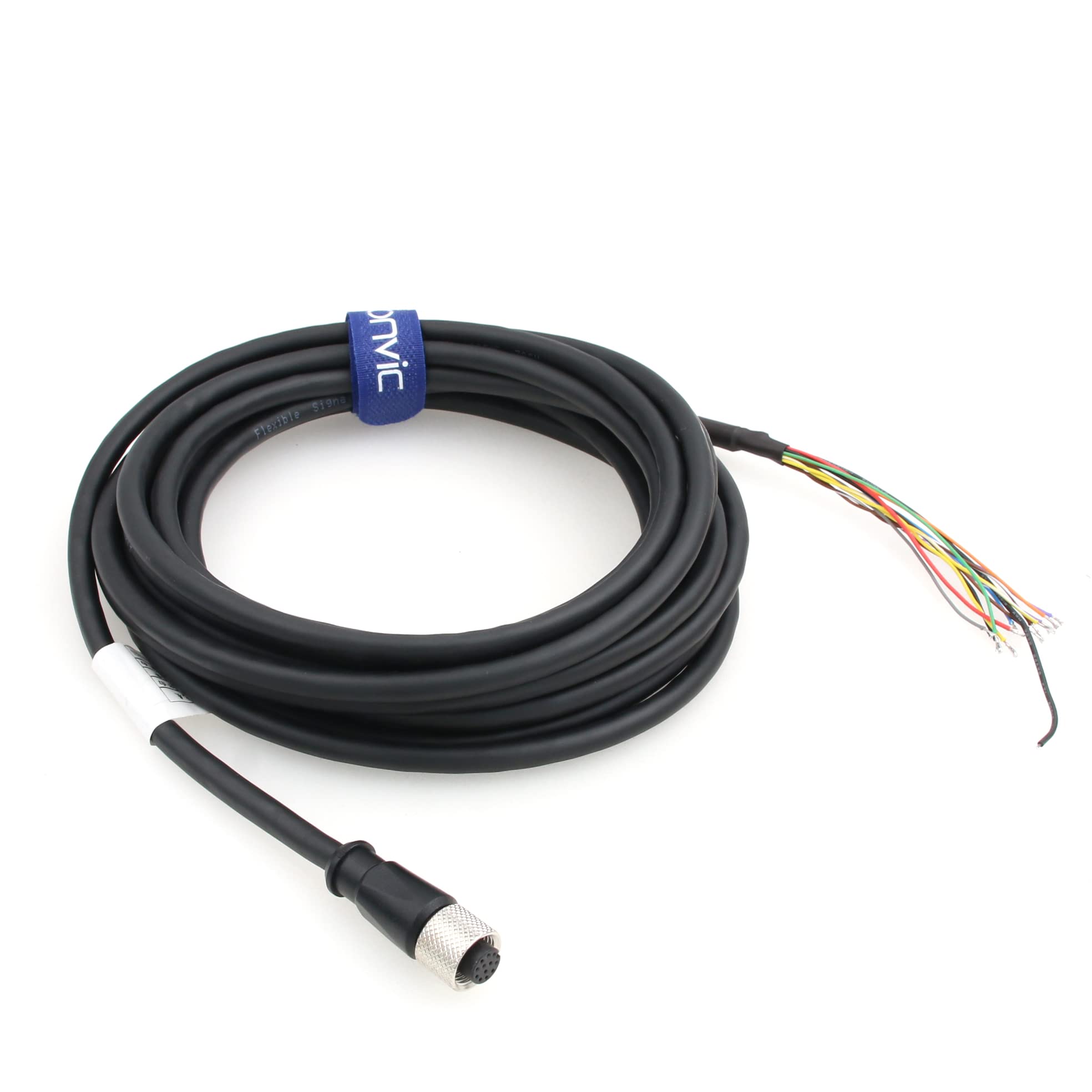 CCBL-05-01 DataMan 260 Câble d'alimentation série IO pour caméra Cognex M12 12 broches femelle vers câbles volants (5 m)