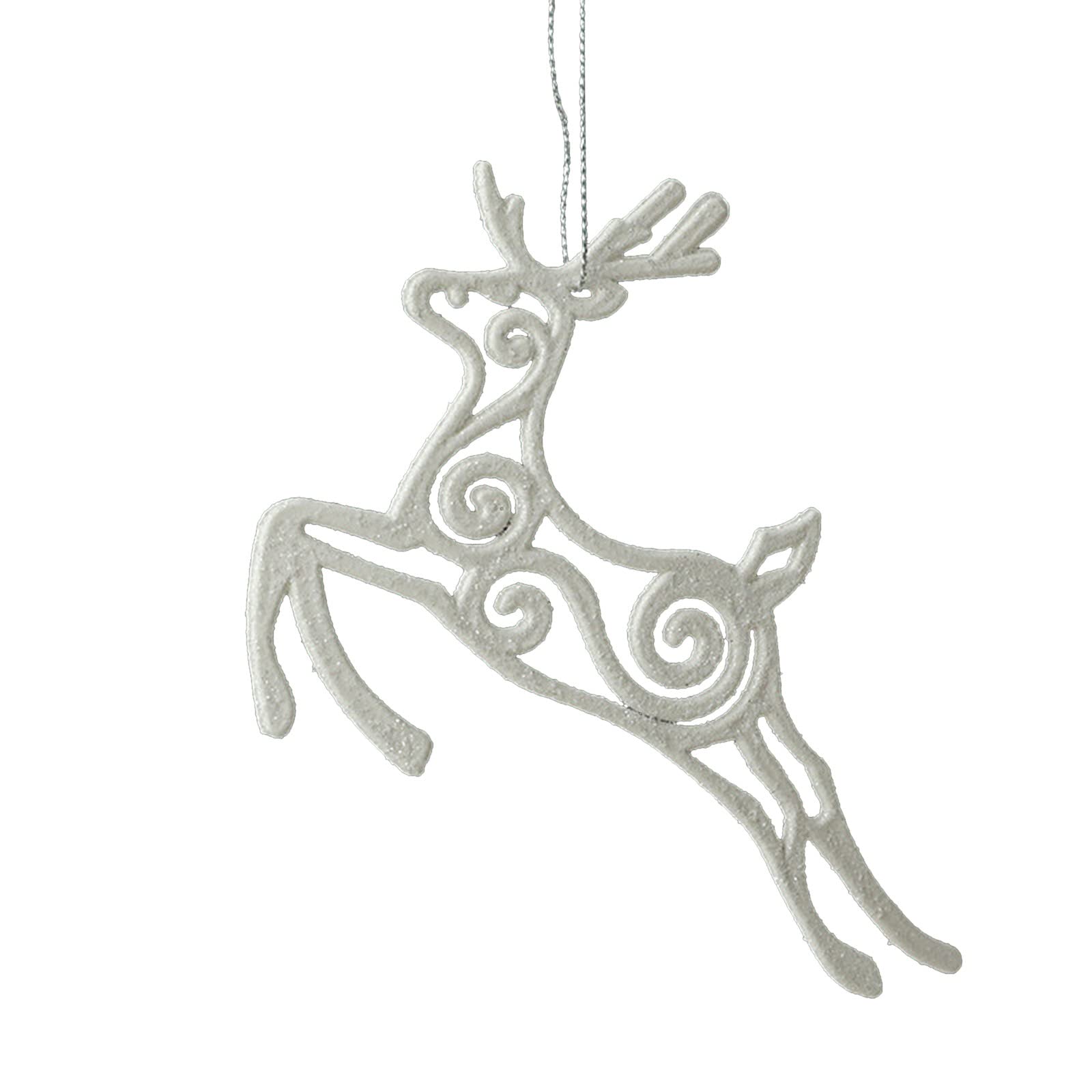 Creative Crafts Christmas Tree Home Decoration Accessories Snowflake Angel Winges Elks Pendant Ornament Crystal Hanging Chandelier (b-WH2, One Size)