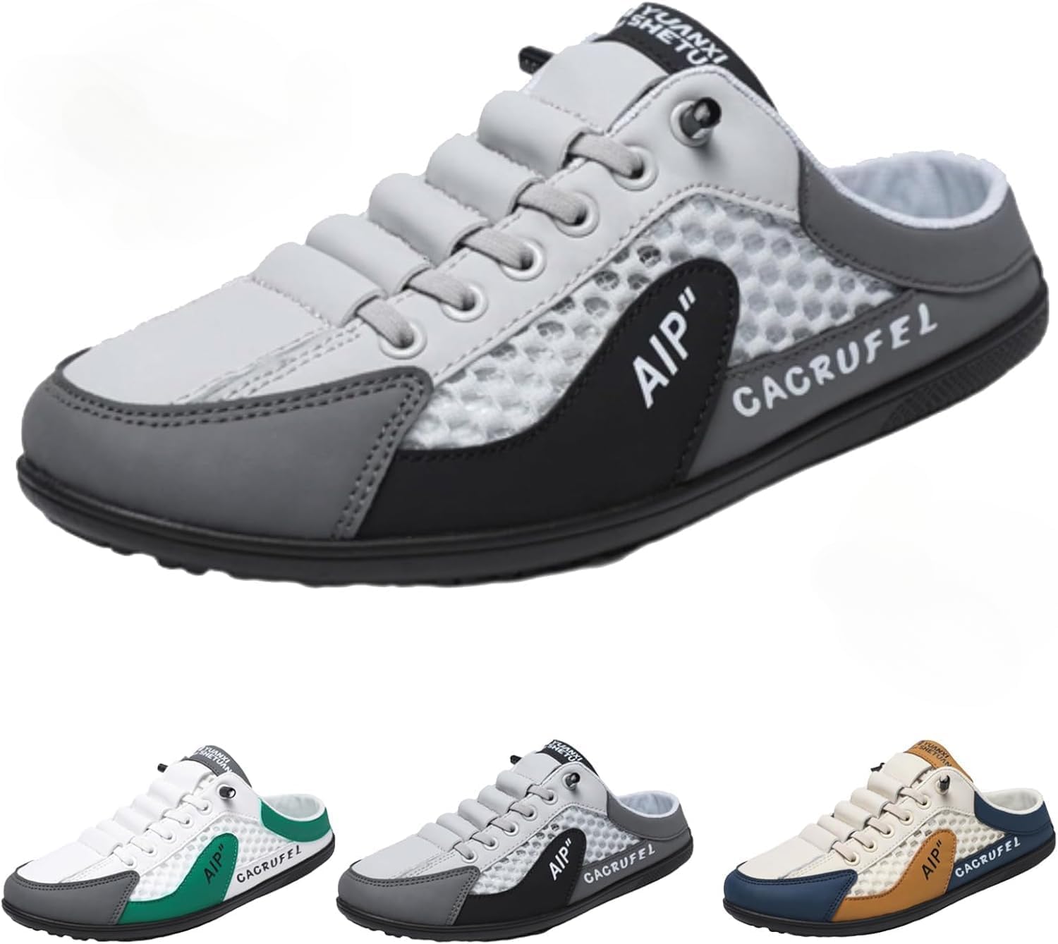 Mules Pour Homme En Maille Respirante - Pantoufles D'été Antidérapantes - Pour Intérieur, Extérieur, Plage