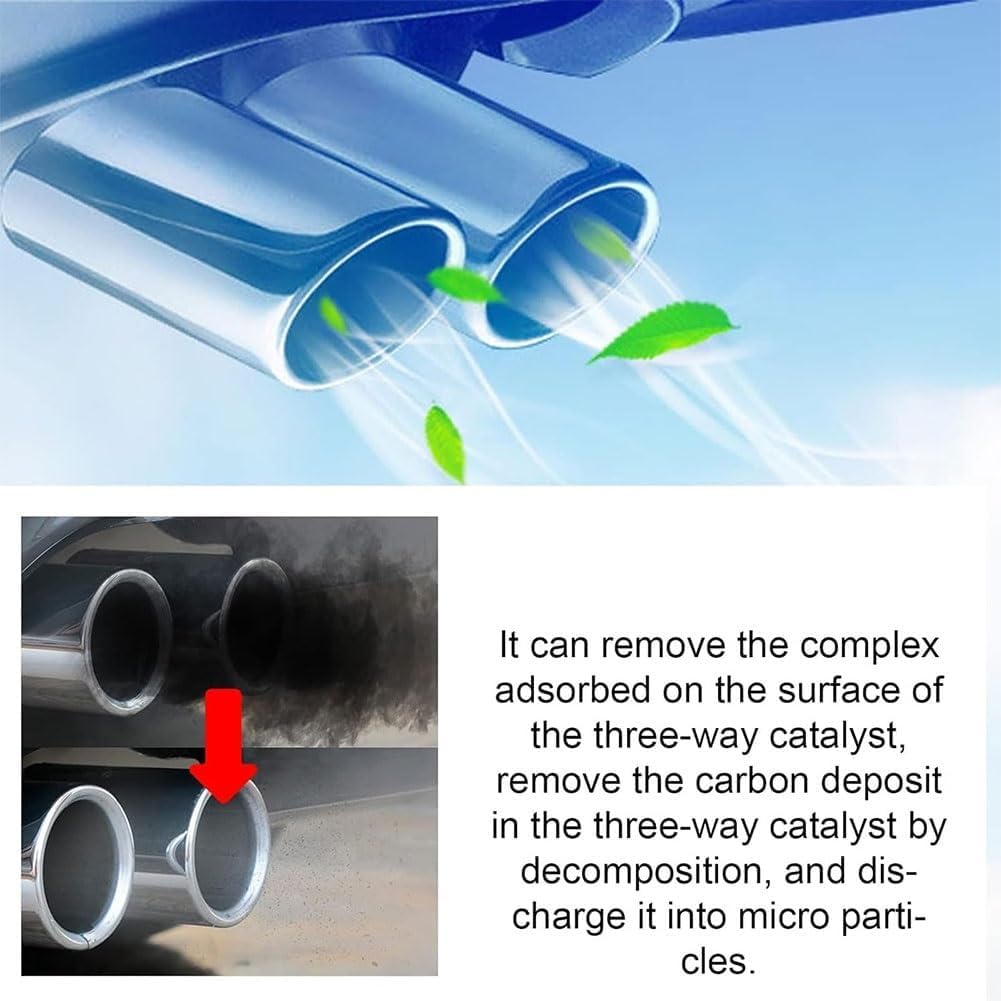 Genérico Instant Car Exhaust Handy Cleaner, Catalytic Converter & Fuel System Cleaner, Exhaust Pipe Carbon RemovalCleaner, Engine CarbonCleaner for Performance Optimization (5pcs)