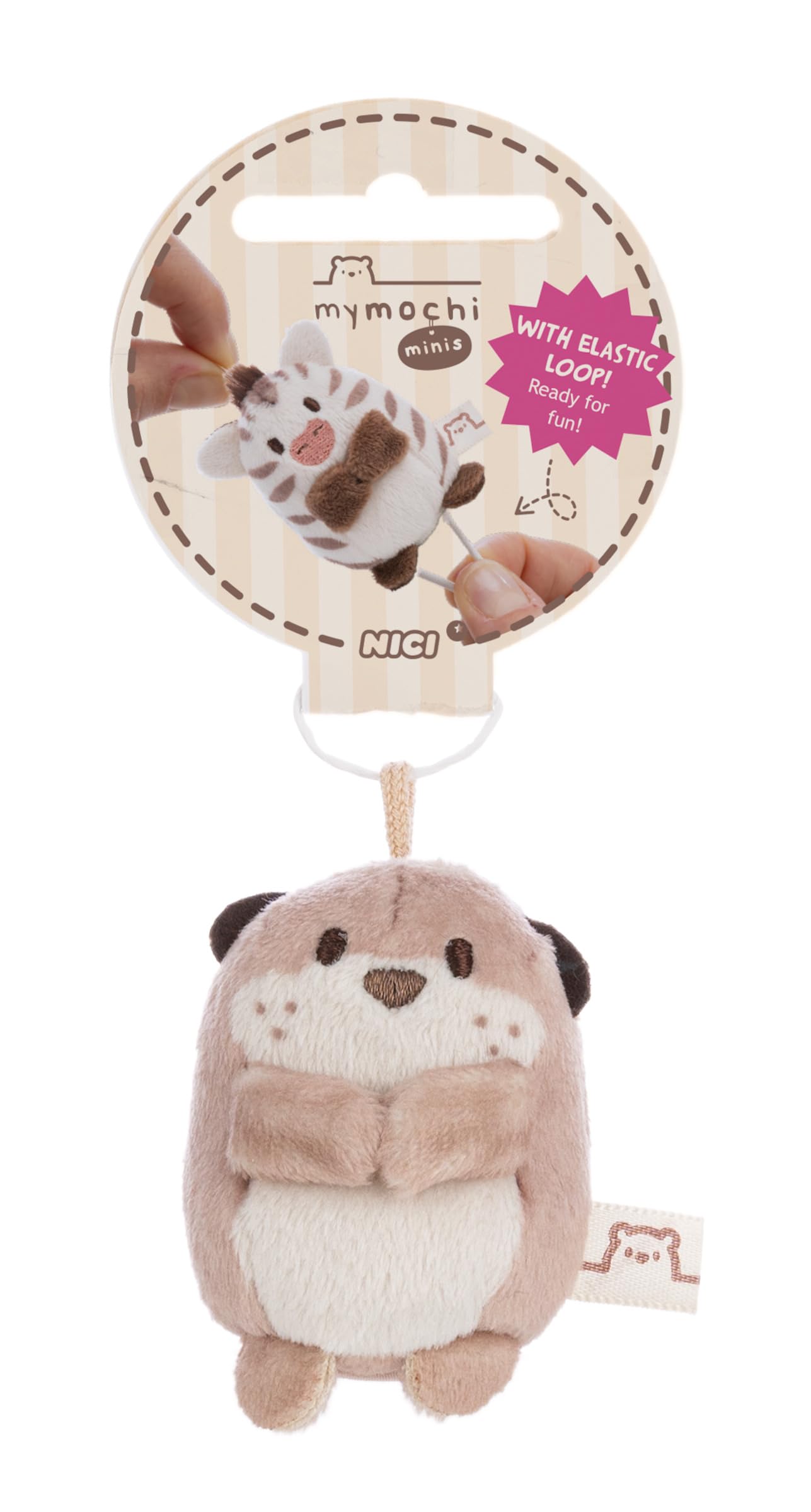 NICI 62921 Otter Jiro Soft Toy, Stuffed Animal Made of Soft Plush, Cute Plush Toy for Cuddling and Playing, for Children and Adults, Great Gift Idea, 5 cm, Brown