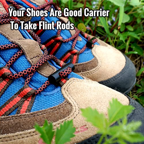 Ferrofire Pack Of 10 One Inch Small Ferro Rods Flint Fire Starter Flint And Steel Ferrocerium Toggles With Two Holes For Diy Paracord Bracelet Necklace Fire Starter #TOP2