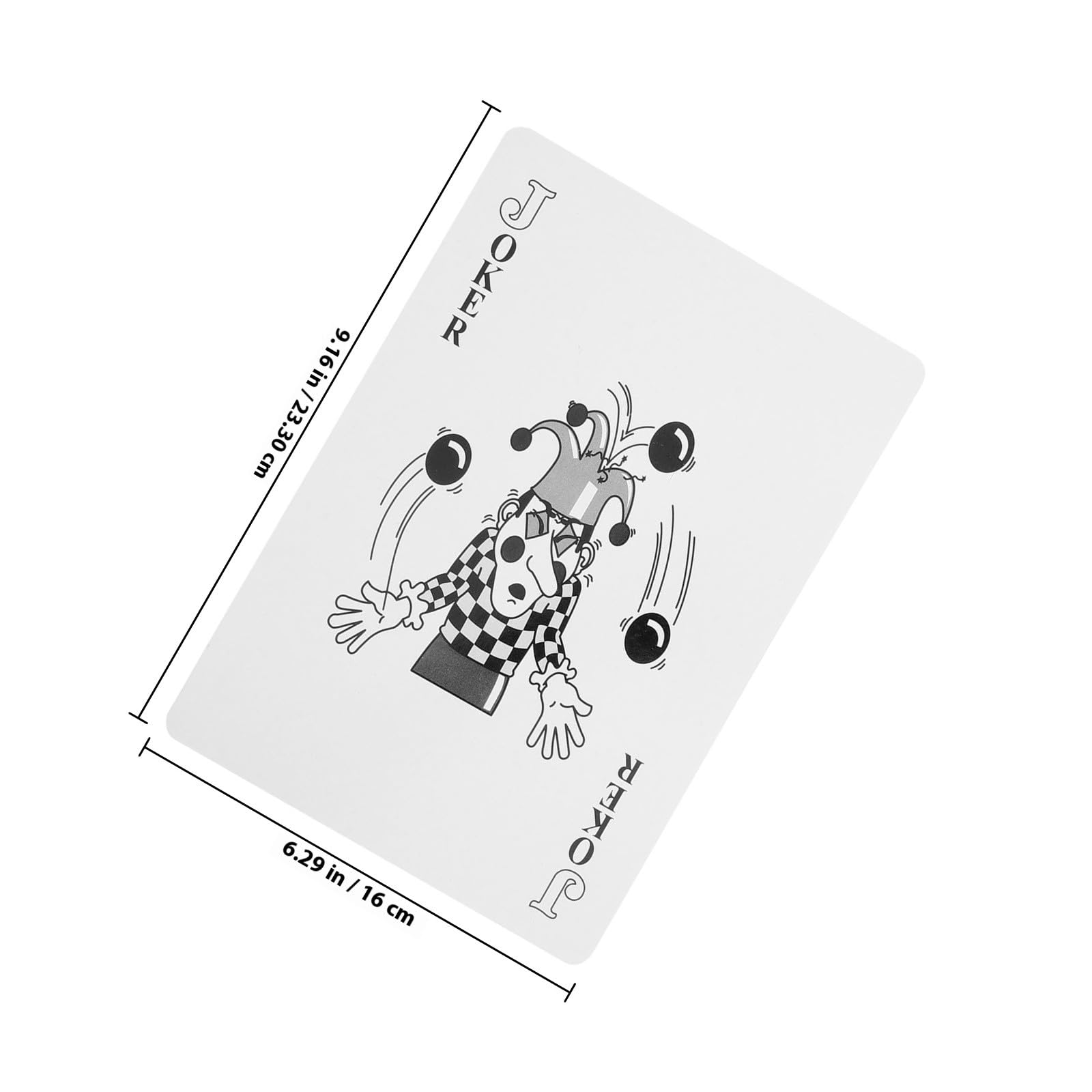 Kisangel Cartas de Póquer Gigantes de Papel para Fiestas, Juego de 1 Set Fácil de Transportar y Almacenar, Accesorio Adecuado para Reuniones y Entretenimiento
