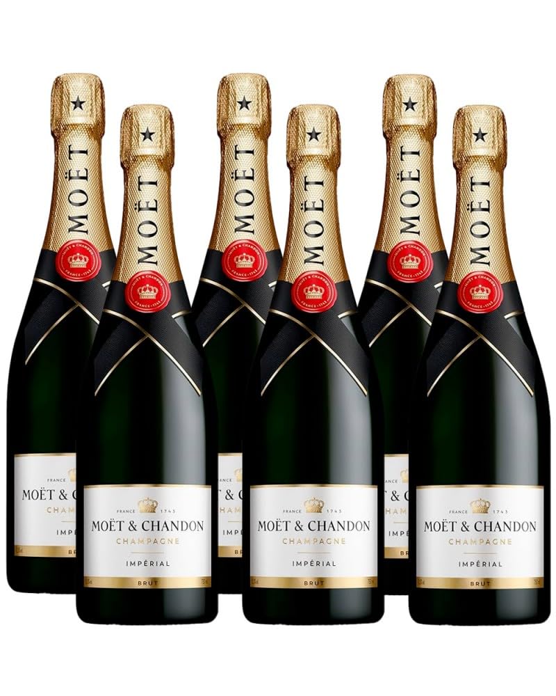 Moët & Chandon Moët & Chandon Champagne Impérial Brut 12% Vol. 6X0,75L In Giftbox With 6 Glasses - 4500 ml