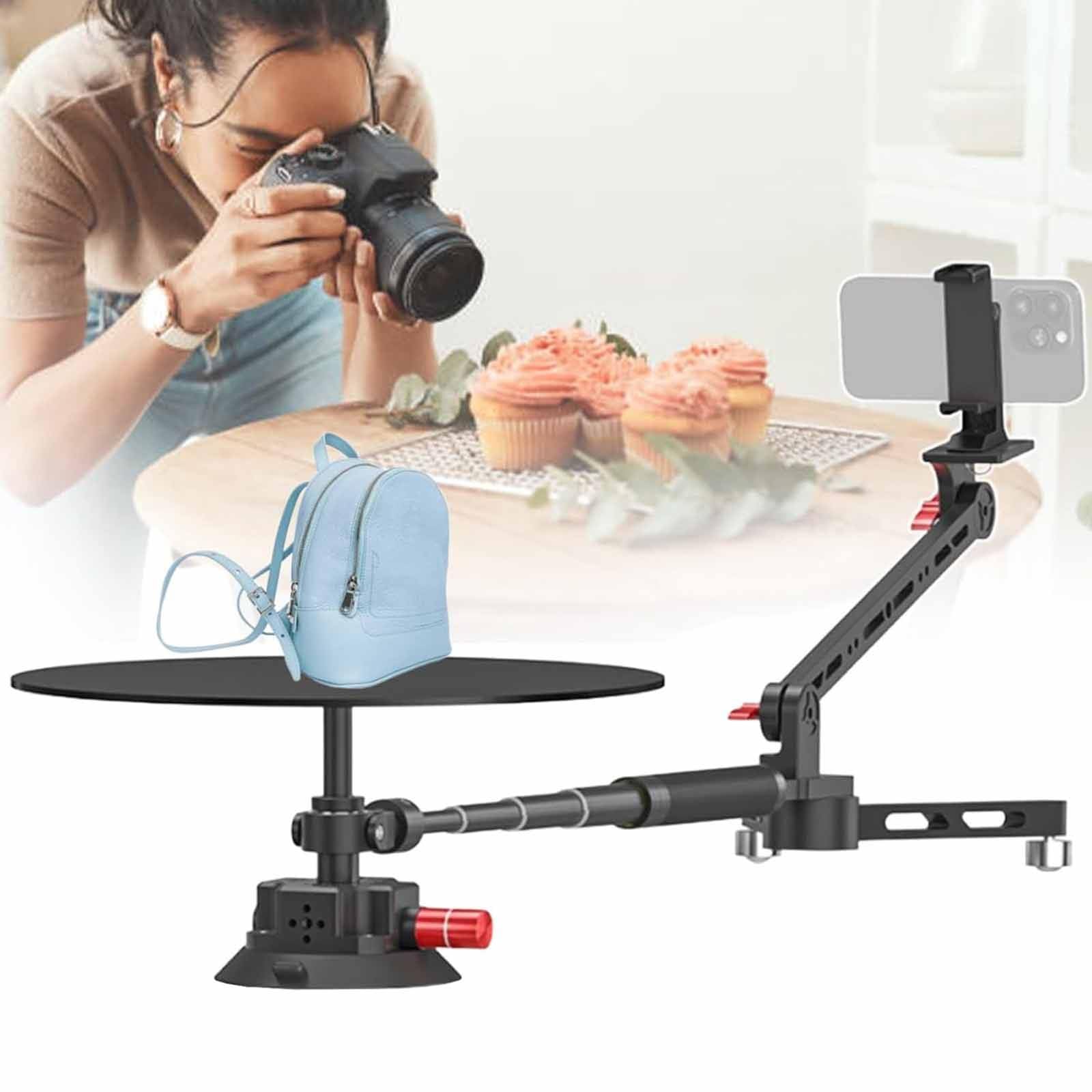 Piattaforma girante della macchina fotografica di 360 gradi con la rotella del carrello per la fotografia panoramica e la produzione video
