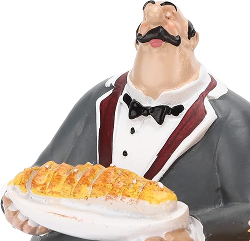 Miniatura 9 de Alvinlite Servilletero para mesa, bonito soporte para servilletas de chef para decoración y accesorios de cocina, dispensador de pañuelos italiano