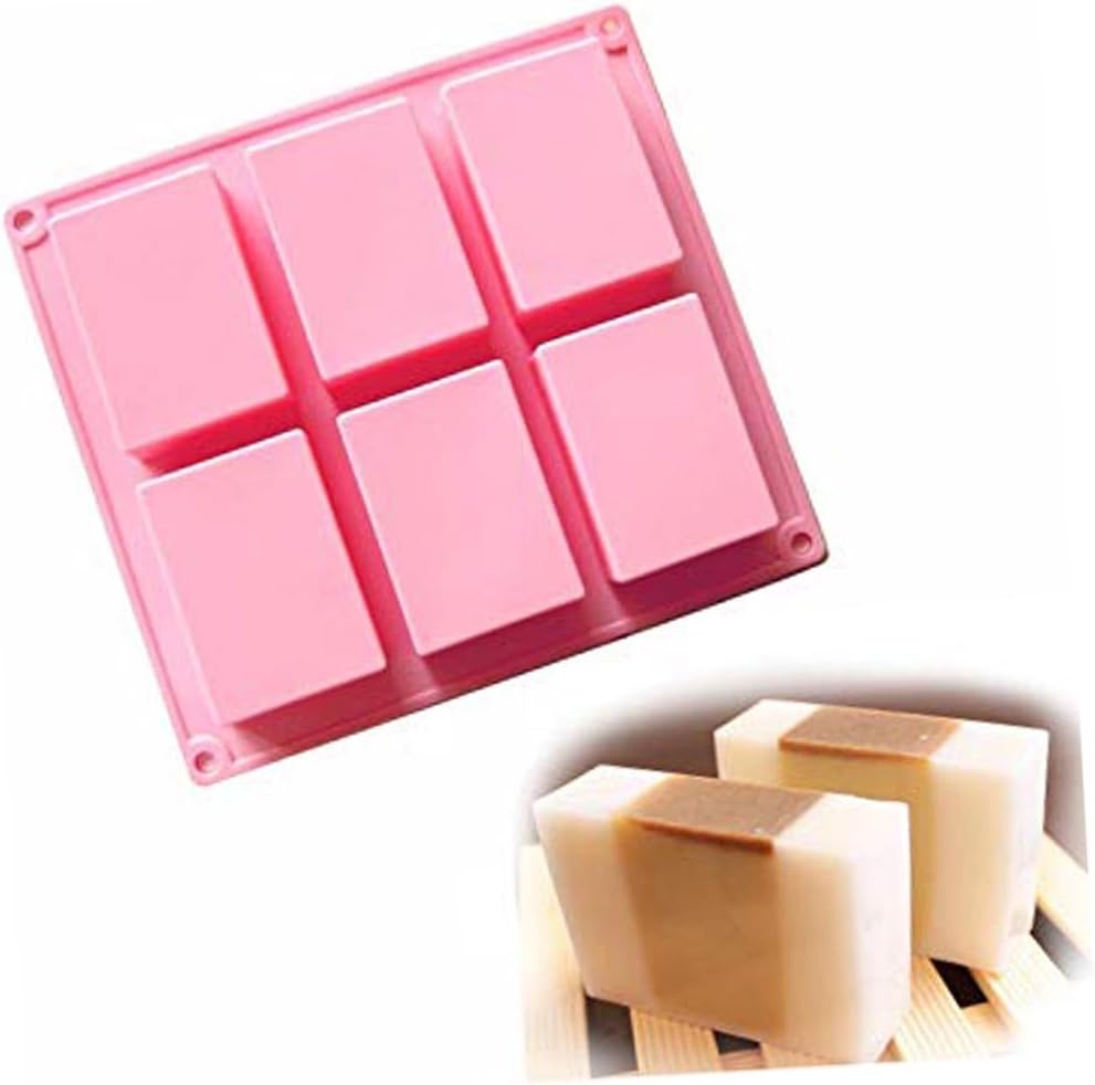 Home Bargain 6 Cavity Rectangle Soap Bar Bake Mold Silicone Mould Tray Homemade