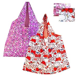Kerr’s Choice Lightweight Portable Grocery Bag Large Capacity Shopping Bag Durable Reusable Tote Bag Travel Accessories — Kitty