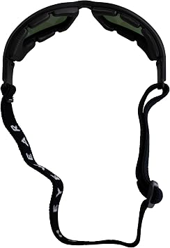 Epoch Eyewear Goggle Ski Sports & Motorcycle Padded Safety Goggles ANSI Z78.1 Black Frame w/Blue Mirror Lens